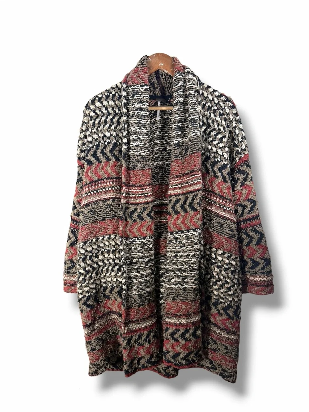 Free People Lona Long Fringe Southwestern Boho Cardigan Size XS